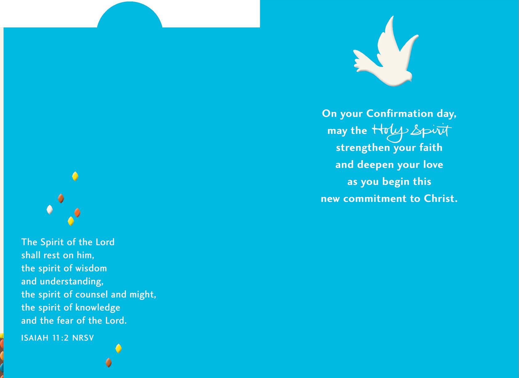 Gifts of the Holy Spirit Confirmation Card