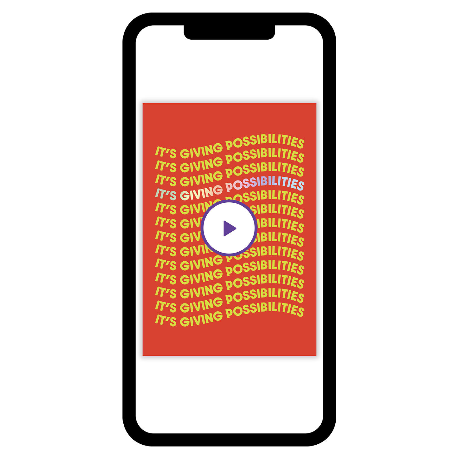 Repeating Wavy Lettering Personalized Congrats Card phone with card front image number 1