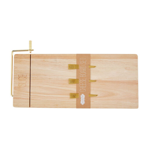 Mud Pie Cheese Cutting Board With Cheese Markers, 
