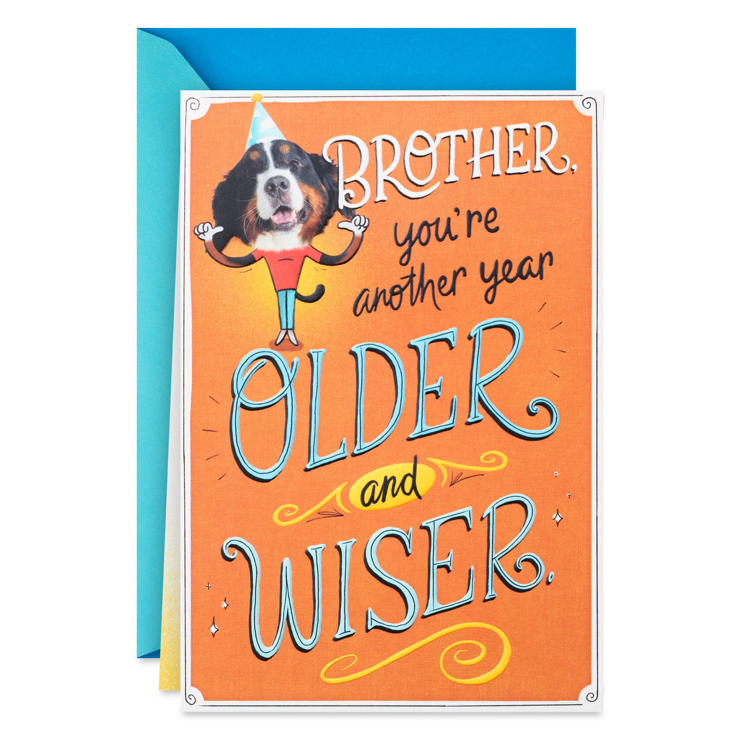 Another Year Older and Wiser Funny Pop-Up Birthday Card for Brother