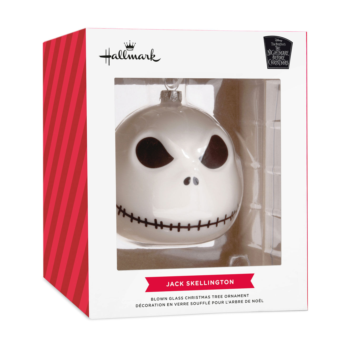 Jack Skellington Glass Christmas Ornament  image number 5