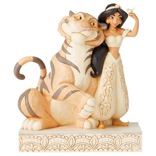 Jim Shore Jasmine and Rajah White Woodland Figurine, 7.5", 