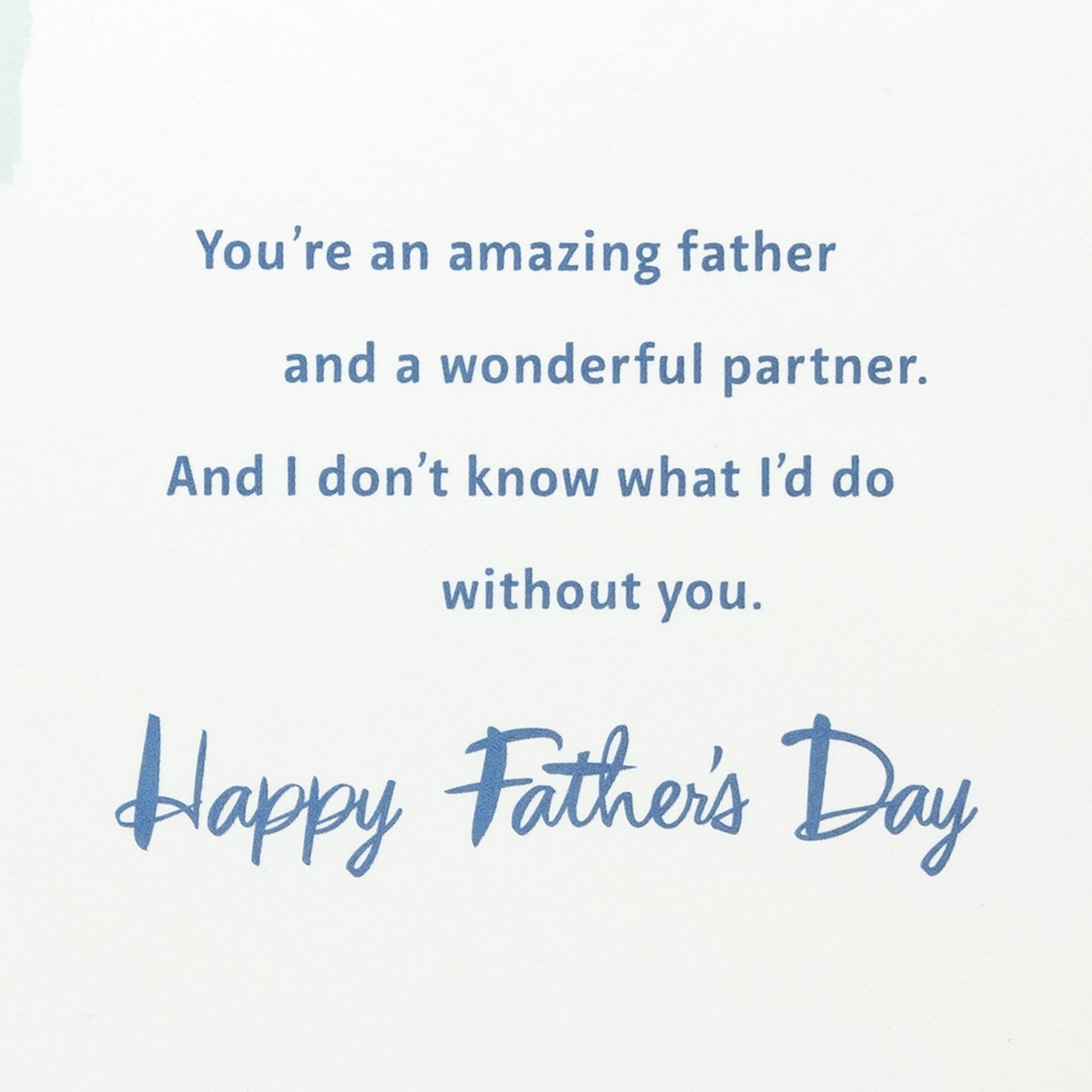 Bronze with Blue Brushstrokes Father's Day Card Sentiment image number 3