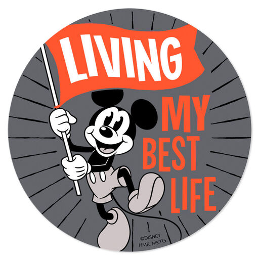 Disney Mickey Mouse Living My Best Life Vinyl Decal, 