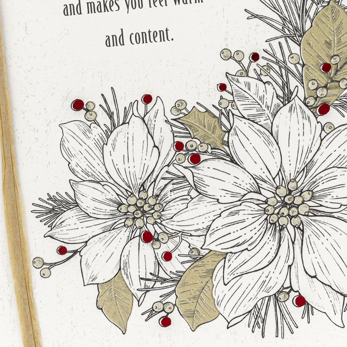 Poinsettias Daughter and Husband Christmas Card Card Front Detail image number 6