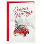Rustic Red Truck in Snow Boxed Christmas Cards Card Front  image number 2