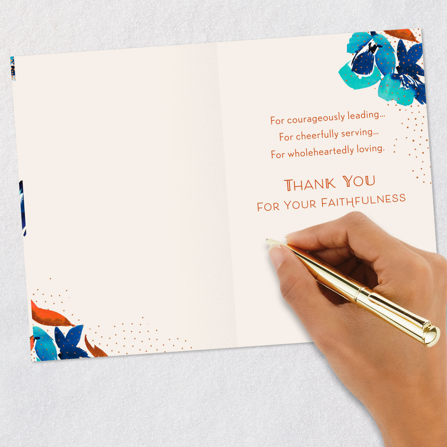 Colorful Abstract Border Pastor Appreciation Card Signing card image number 6