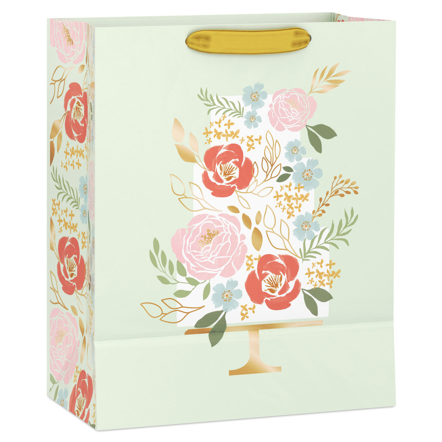 Floral Cake on Stand Large Gift Bag back image number 6