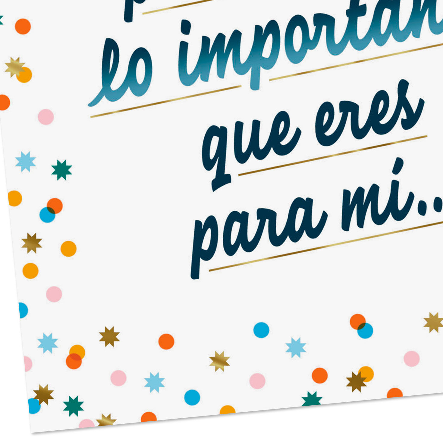Confetti Frame Birthday Card in Spanish Card Front Detail image number 5