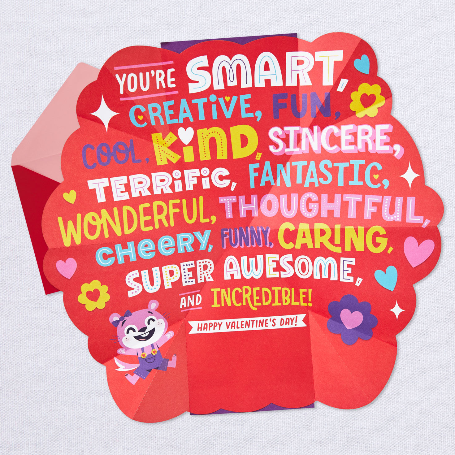 Not Just Grand Pop-Up Valentine's Day Card for Granddaughter, , large image number 3