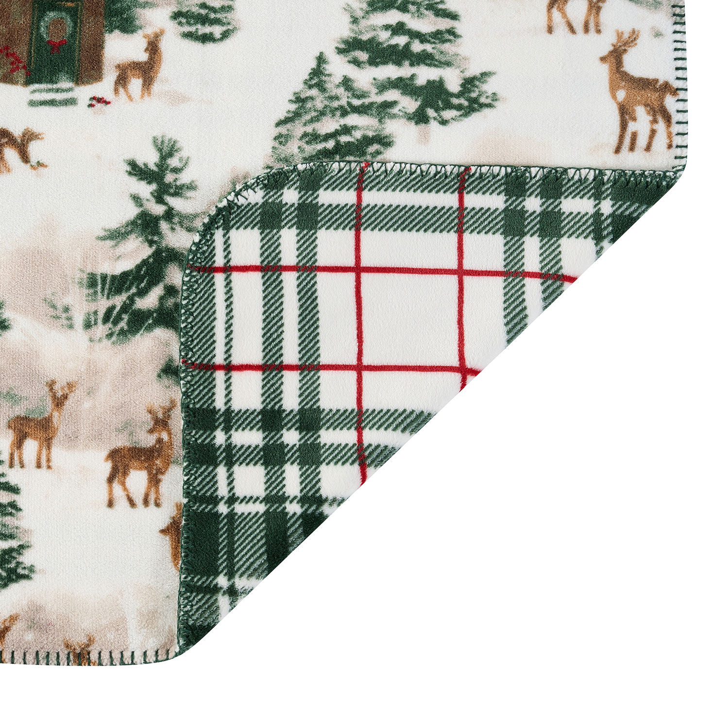 Hallmark Cabin Reversible Plush Throw - 50x70 corner image number 4