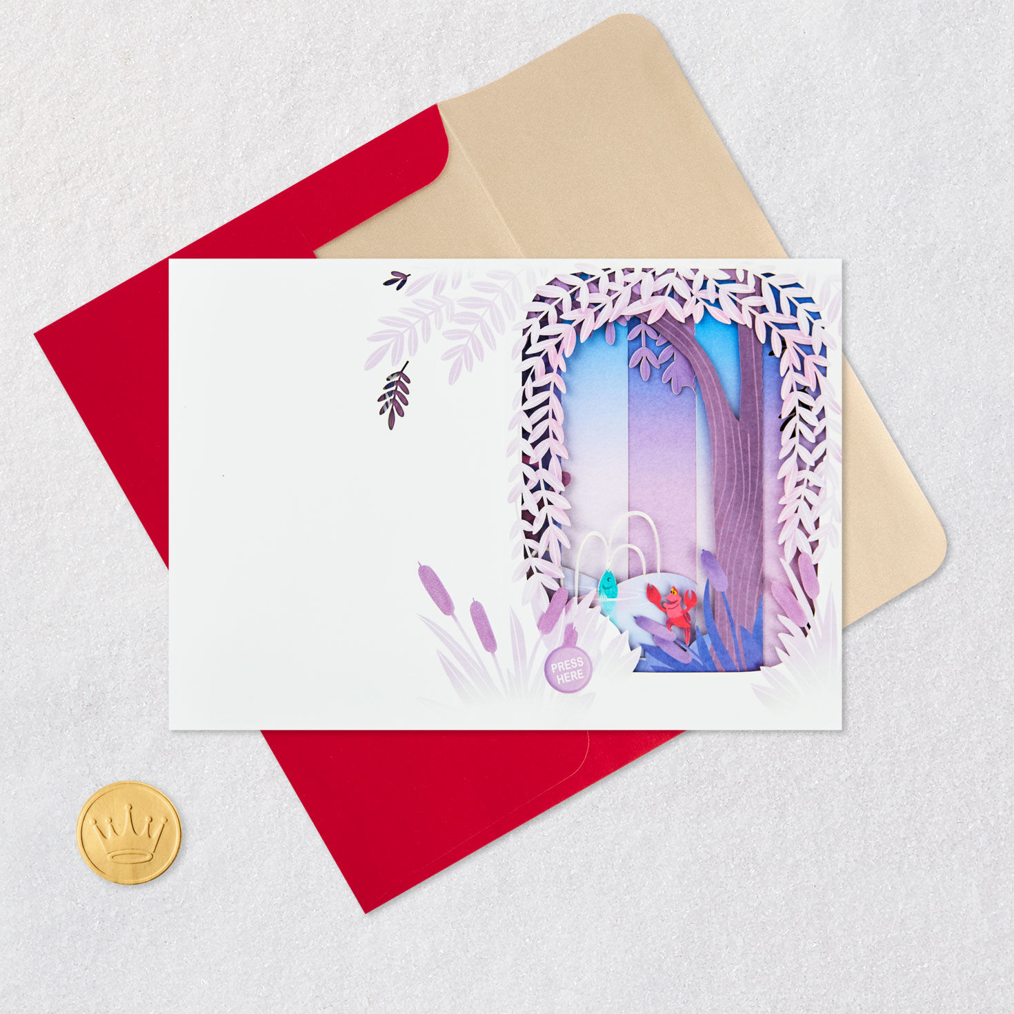 Disney The Little Mermaid 3D Pop-Up Musical Valentine's Day Card With Light for only USD 10.99 | Hallmark