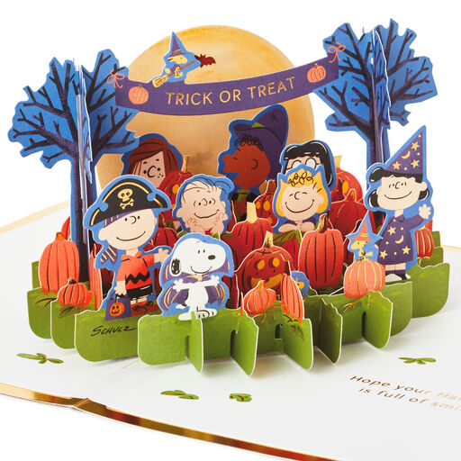 Peanuts® Trick or Treat 3D Pop-Up Halloween Card, 