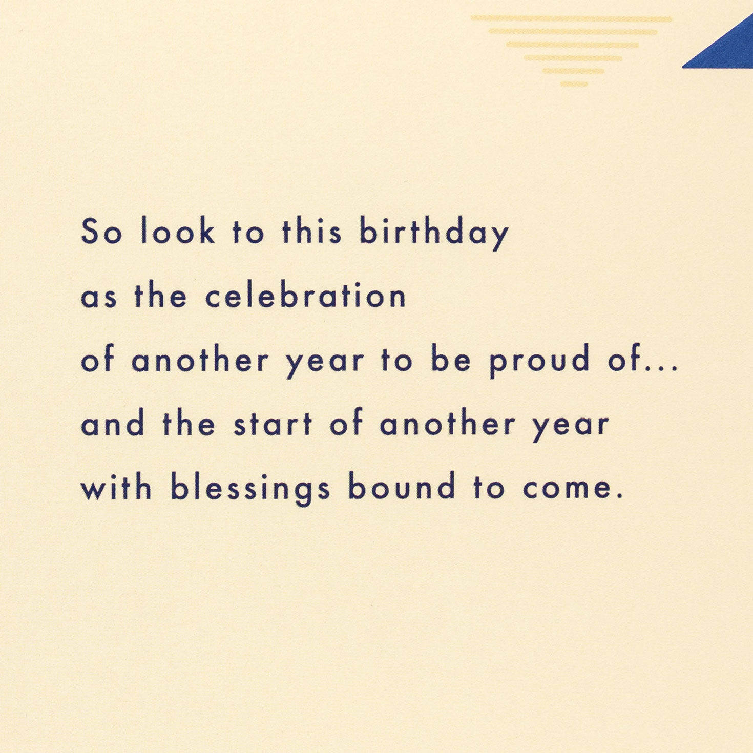 Bright Geometrics on Blue Birthday Card for Son Sentiment image number 3