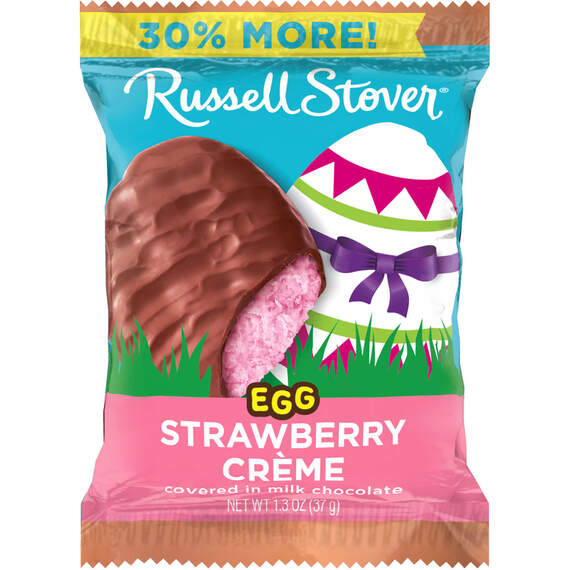 Russell Stover Milk Chocolate Strawberry Crème Egg, 1.3 oz.