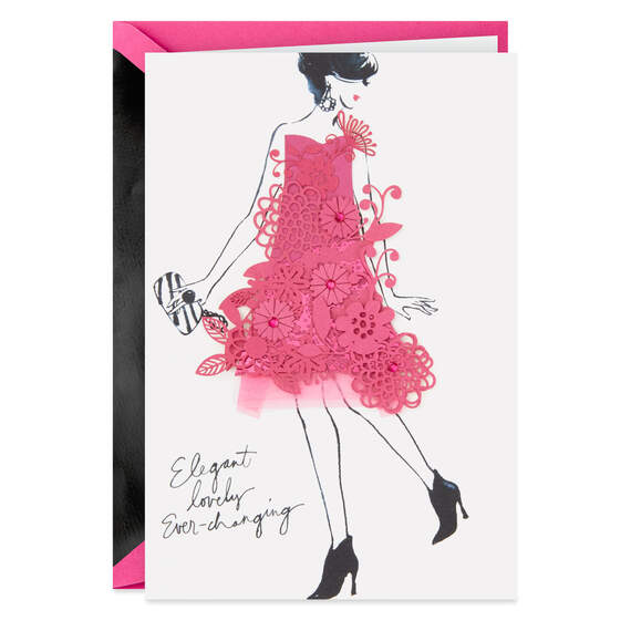 Elegant, Lovely, Ever-Changing Birthday Card for Her, , large image number 1