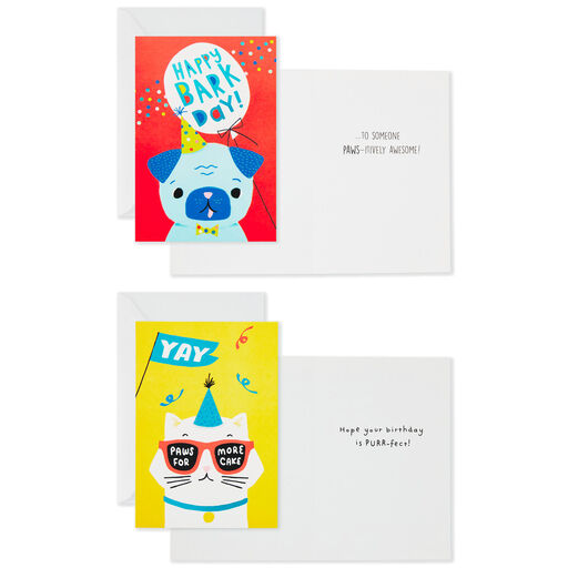 Party Animals Assortment Boxed Birthday Cards for Kids, Pack of 16, 