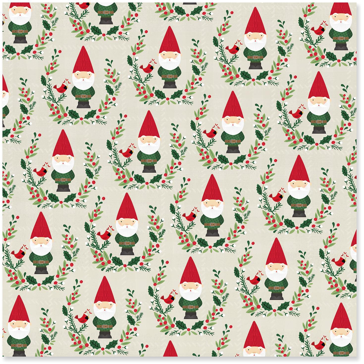 Santa Gnomes Christmas Wrapping Paper Roll 45 Sq Ft Wrapping Paper Hallmark