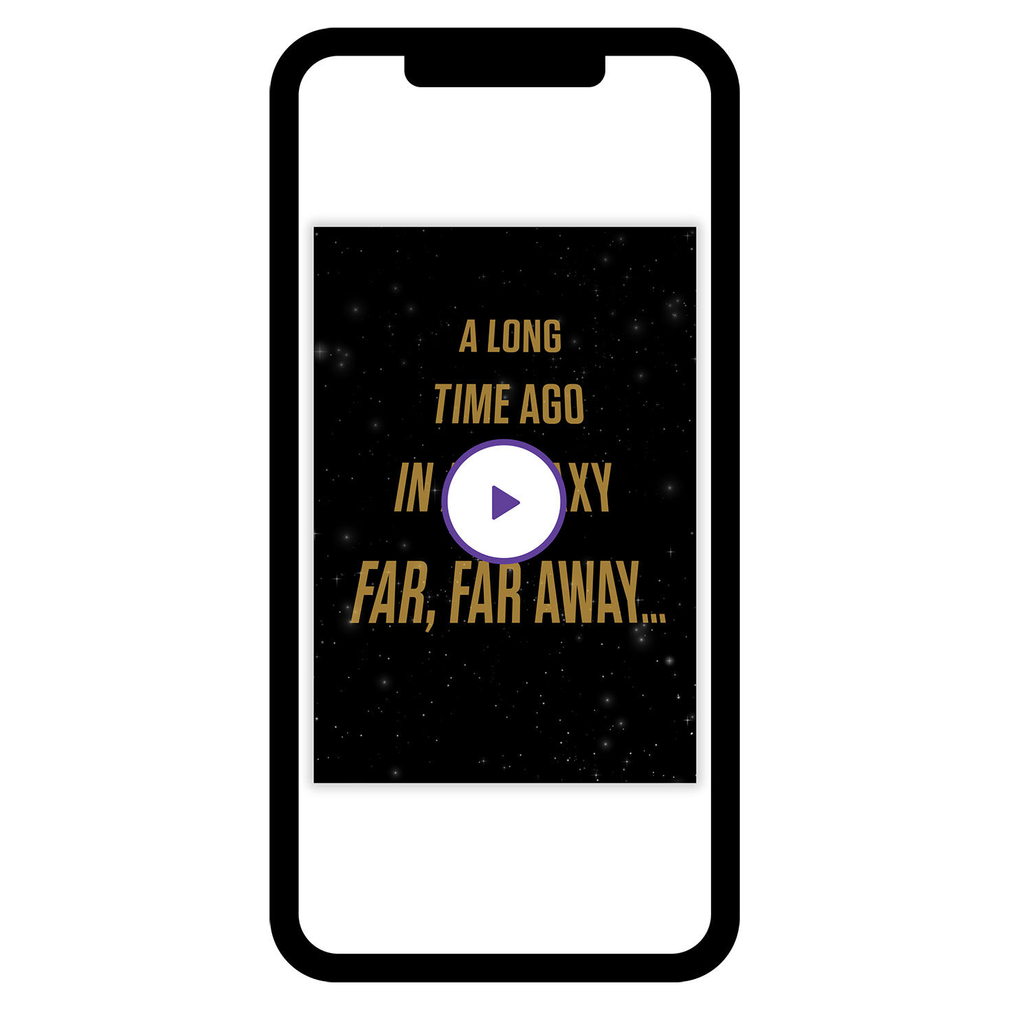 Star Wars Opening Words Personalized Birthday Card phone with card front image number 7