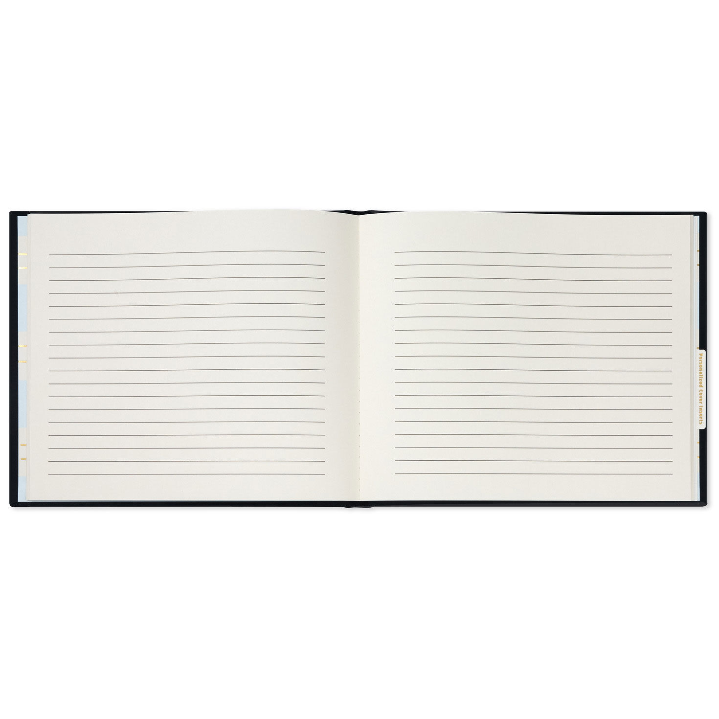 Gold Greek Key on Navy Blue Customizable Guest Book inside spread image number 4