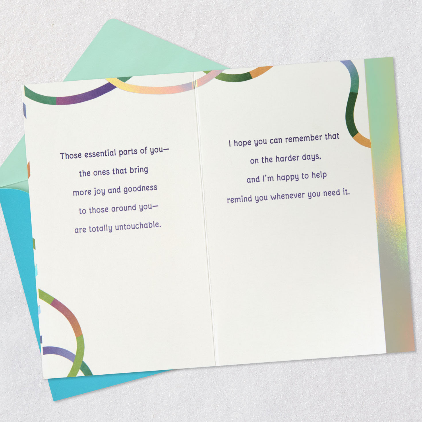 Colorful Lines Get Well Card Open card with envelope image number 4