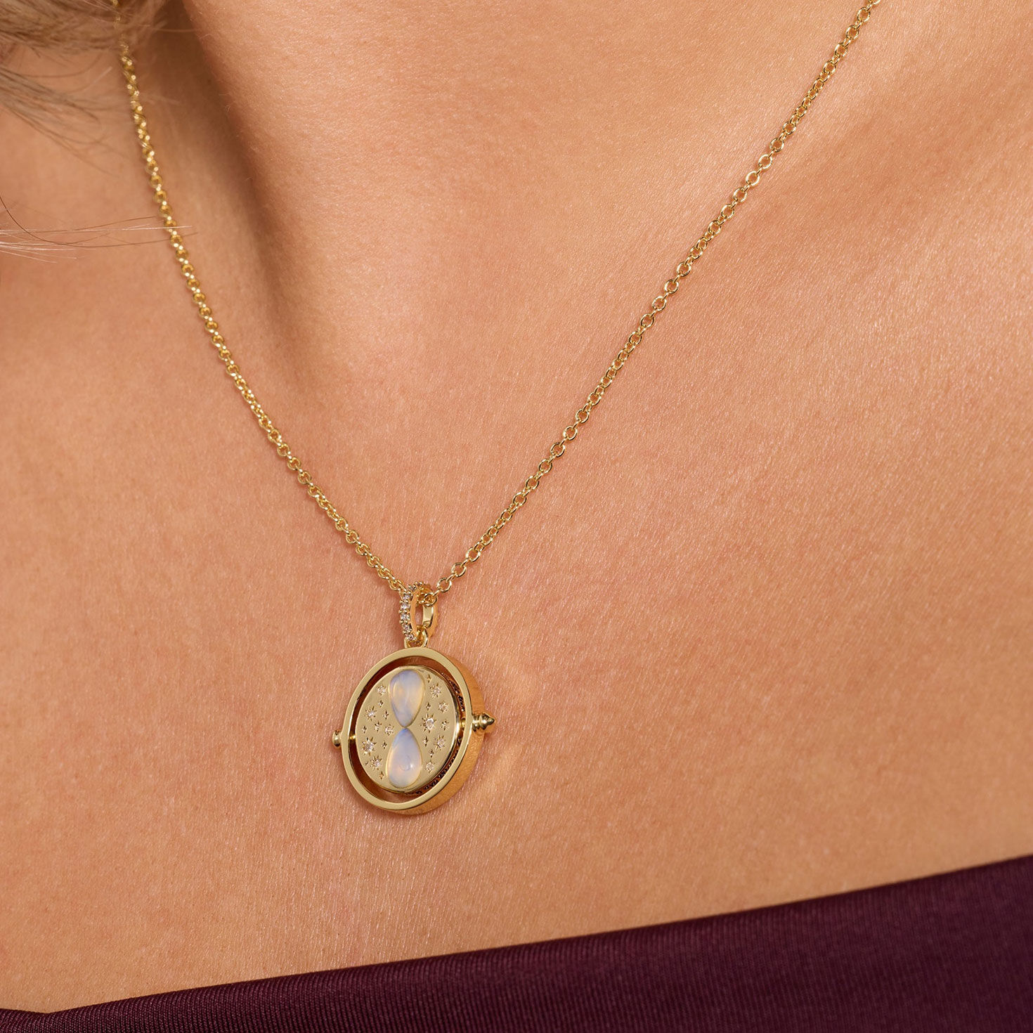 Alex And Ani Harry Potter&trade; Time Turner Pendant Necklace in use image number 4