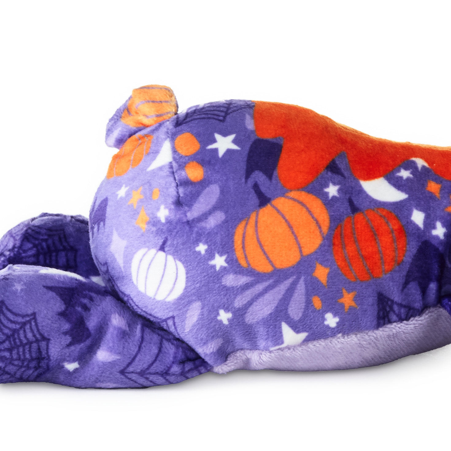 Disney Stitch Purple Orange Halloween Floppy Plush upclose detail image number 5