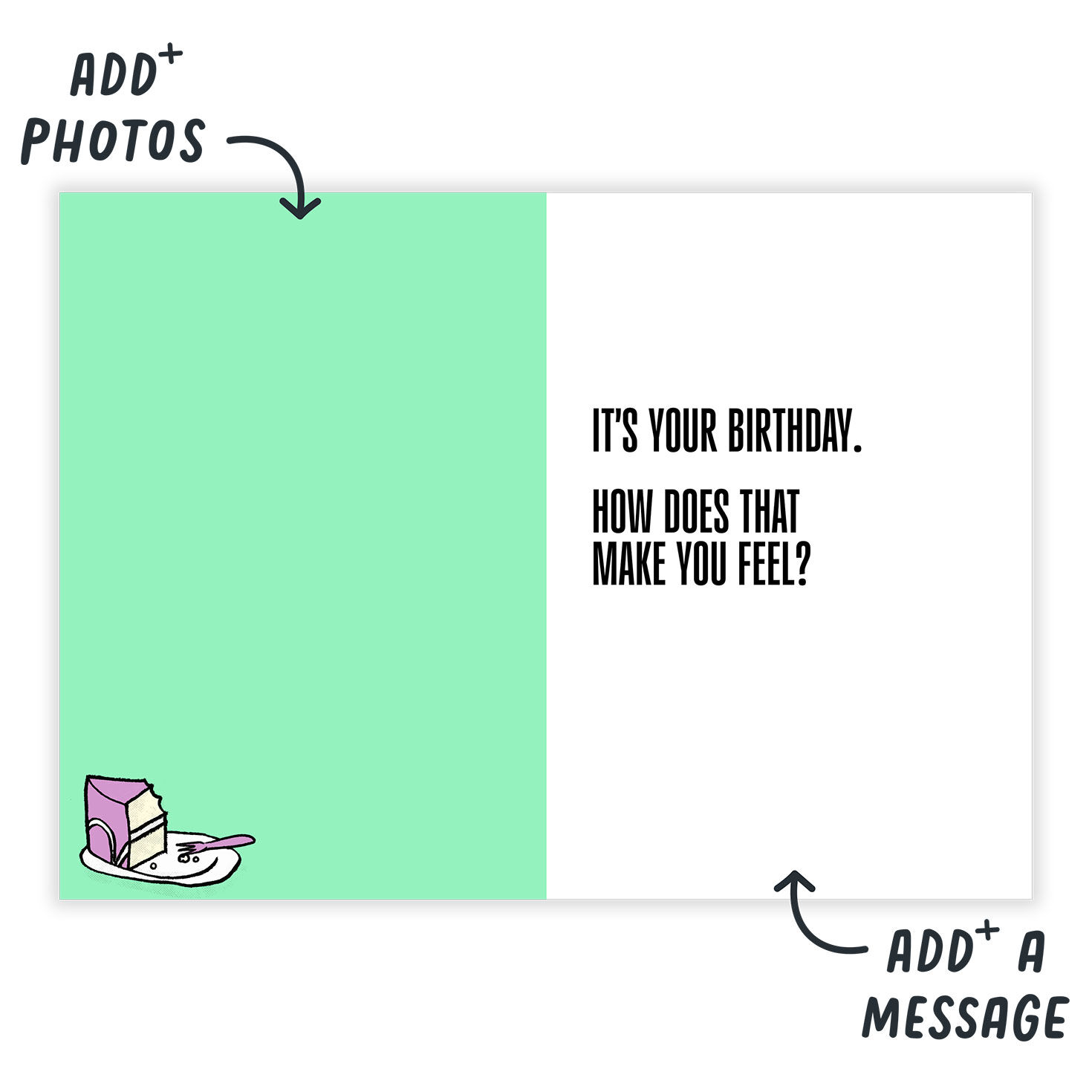 Cake on Therapy Couch Personalized Birthday Card  image number 3