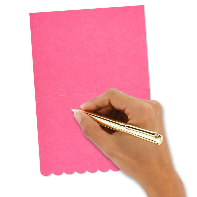 Gold Script and Scallops Blank Note Cards Pack  image number 4