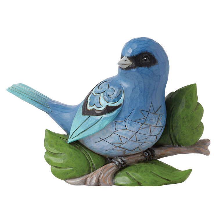 Jim Shore Indigo Bunting Bird Figurine, 4"