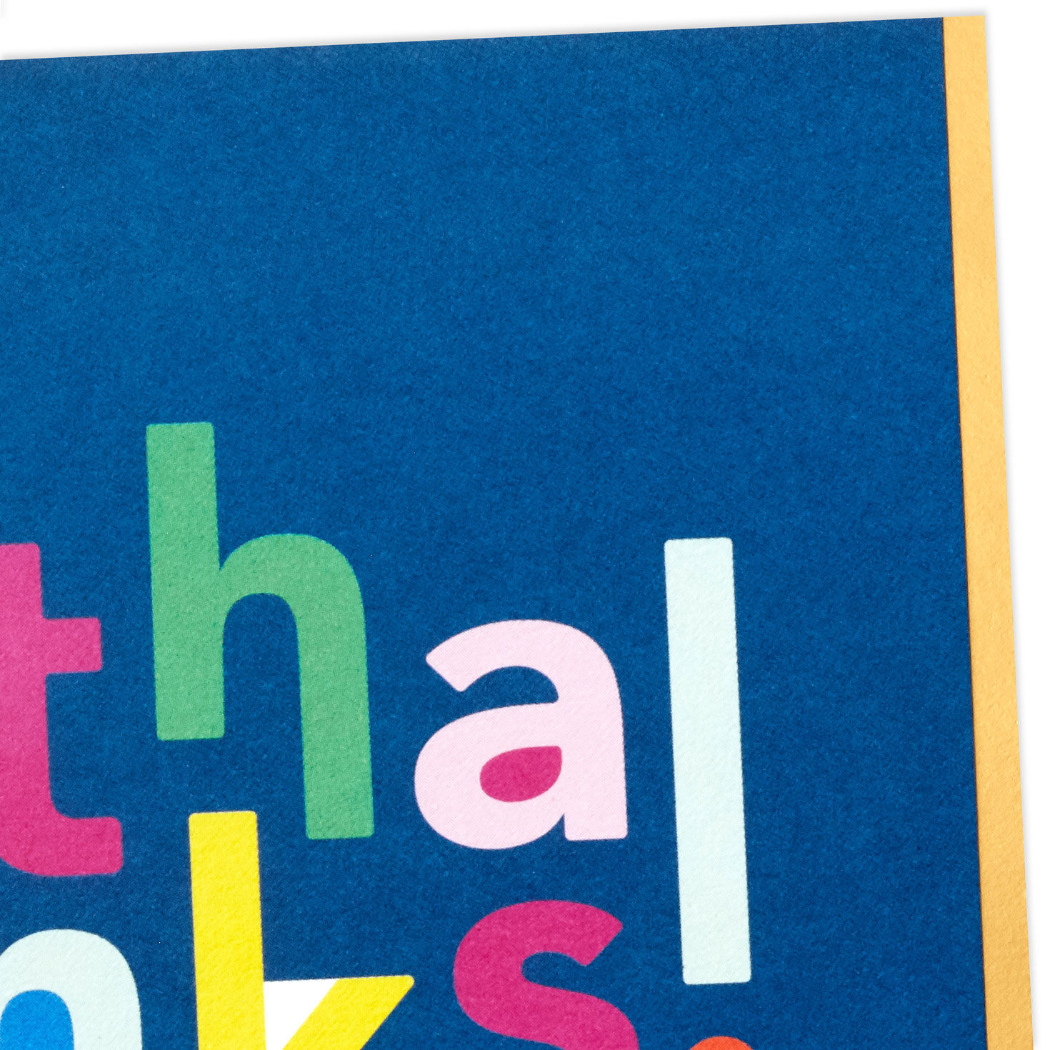 Colorful Thanks on Blue Blank Thank-You Note Cards, Pack of 5, , large image number 3