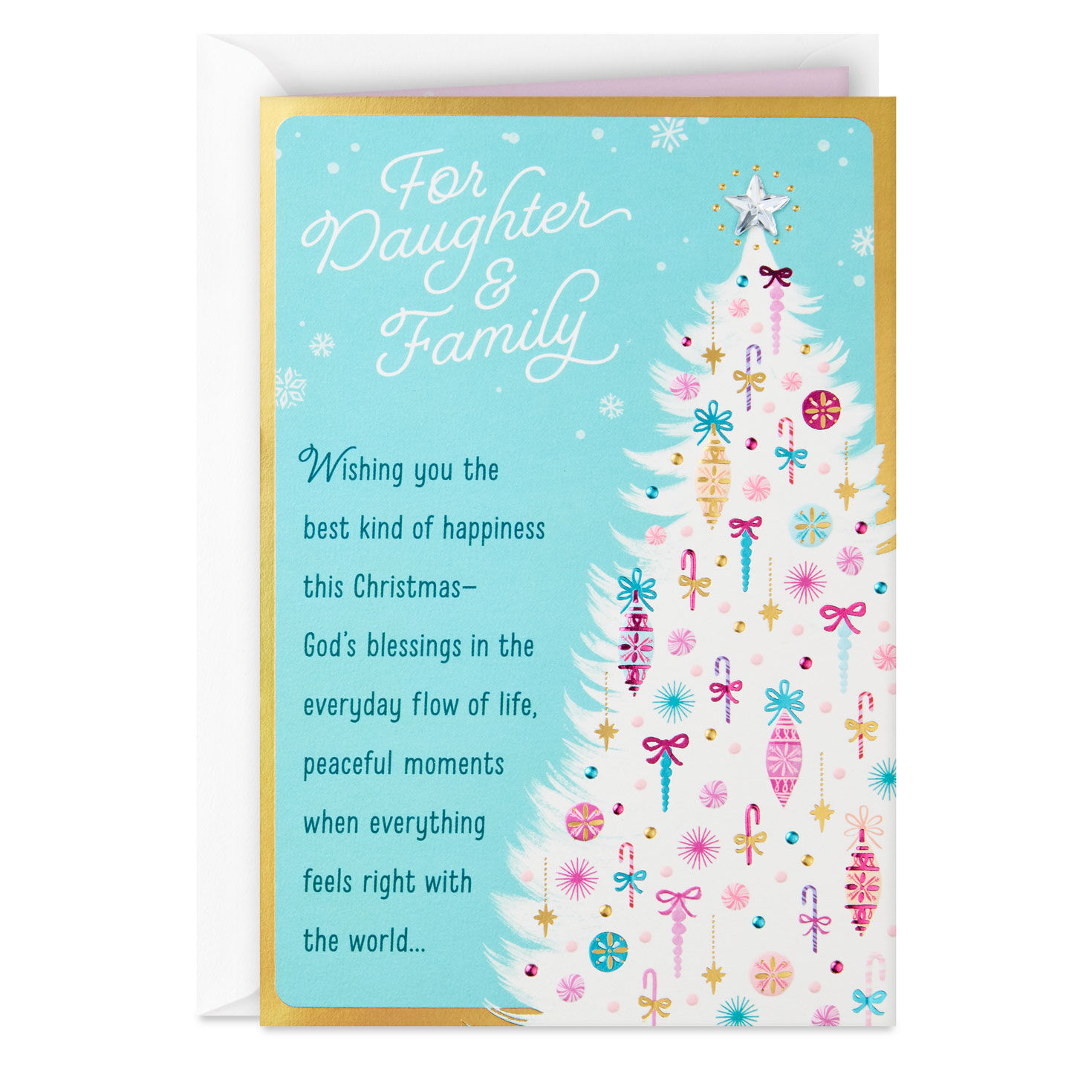 The Best Kind of Happiness Religious Christmas Card for Daughter and Family