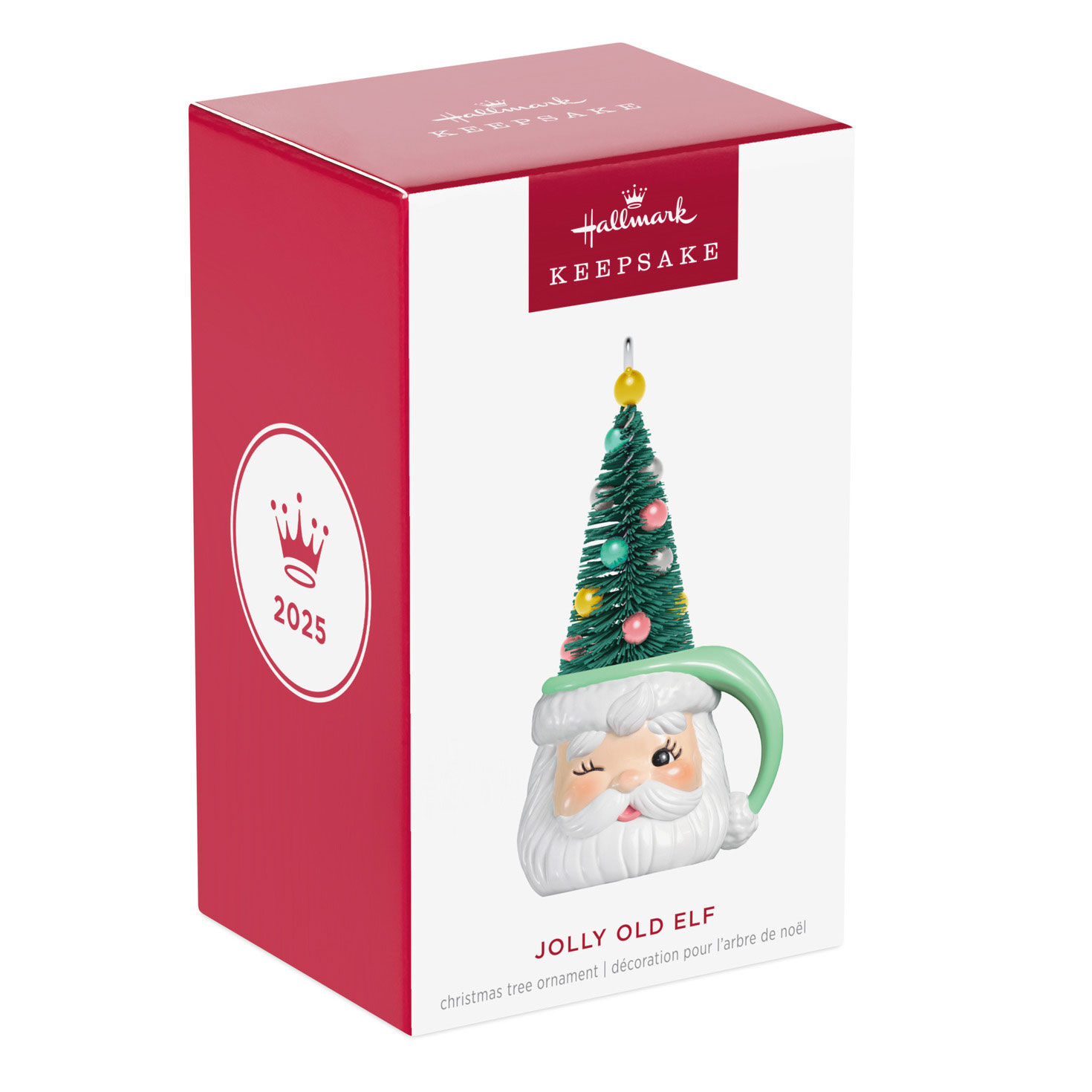 Santa Mug With Tree Keepsake Ornament Packaging Front image number 7