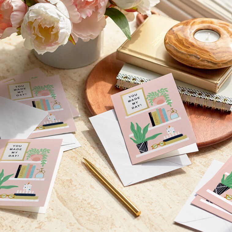 Shelves With Plants Blank Thank You Note Cards Pack  image number 6