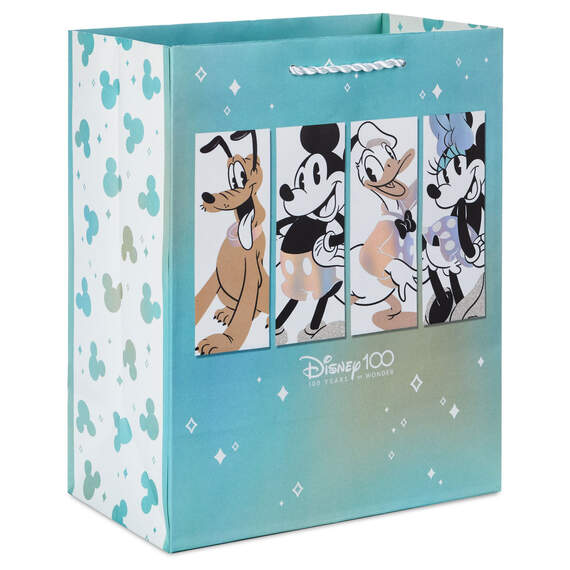 9.6" Disney 100 Years of Wonder Mickey and Friends Medium Gift Bag
