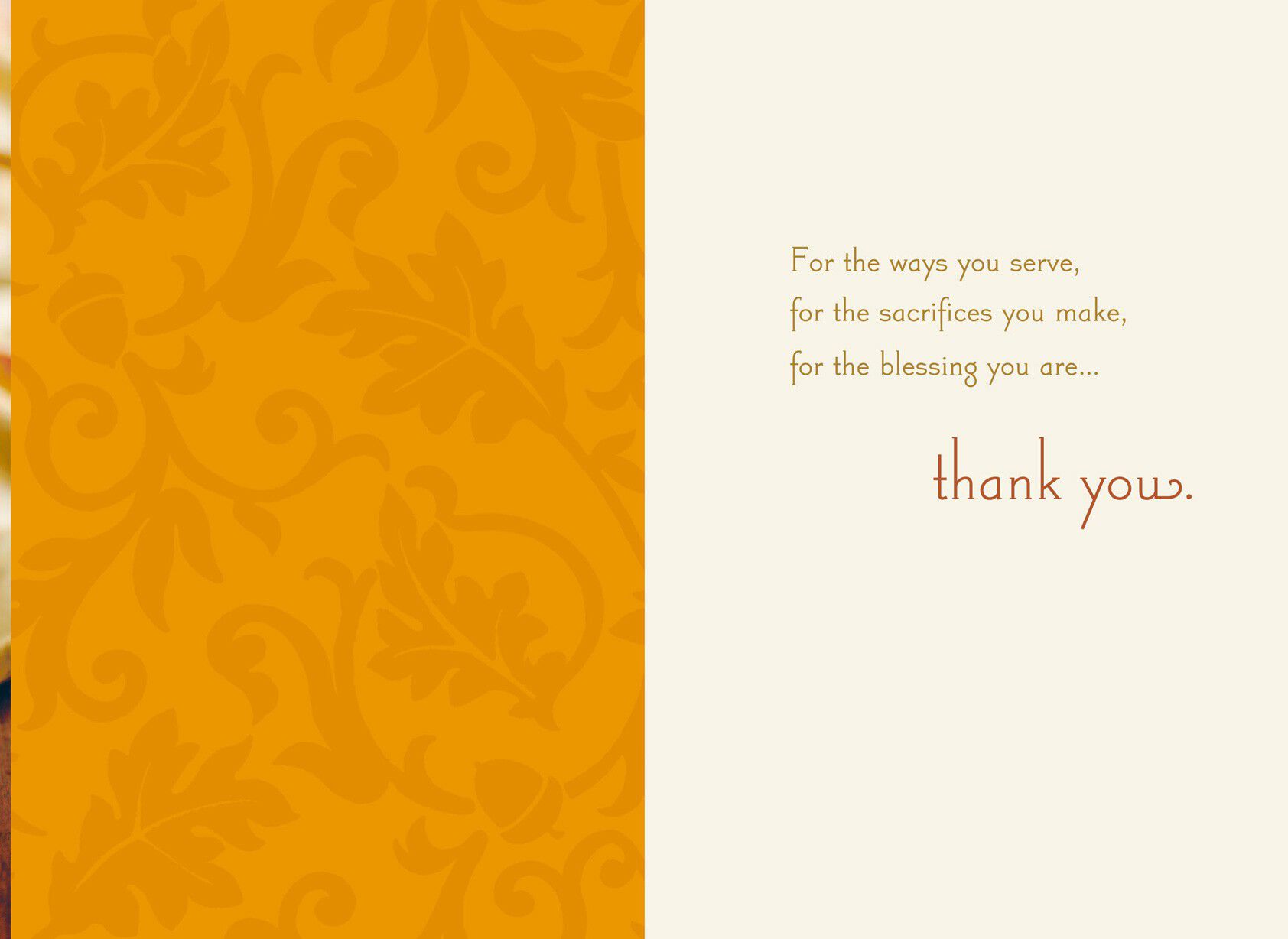 Harvest Blessing Clergy Appreciation Card for Couple