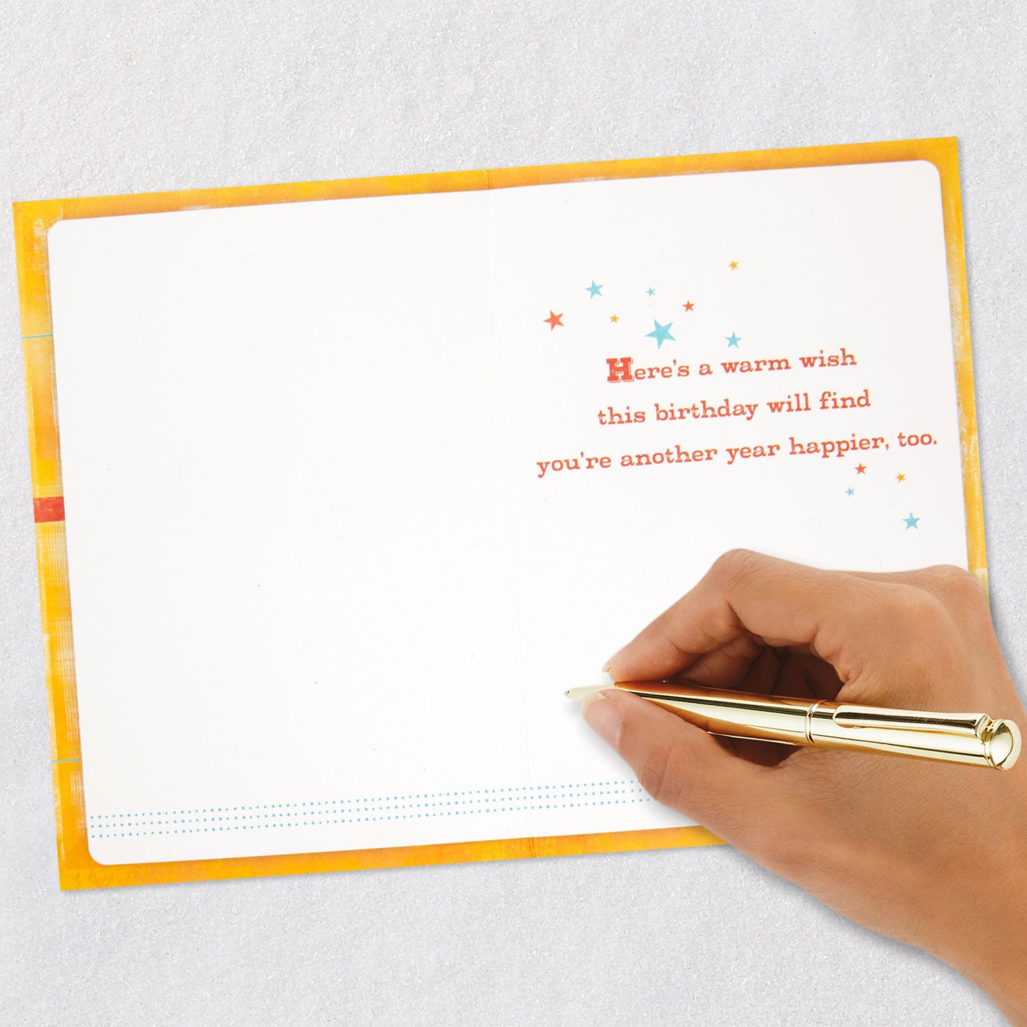 Lettering, Arrows and Stars Birthday Card for Him Signing card image number 6