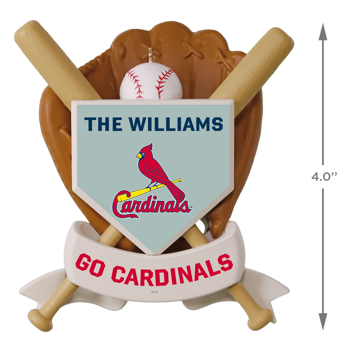 MLB St. Louis Cardinals&trade; Baseball Personalized Ornament, Custom Text, , large image number 3