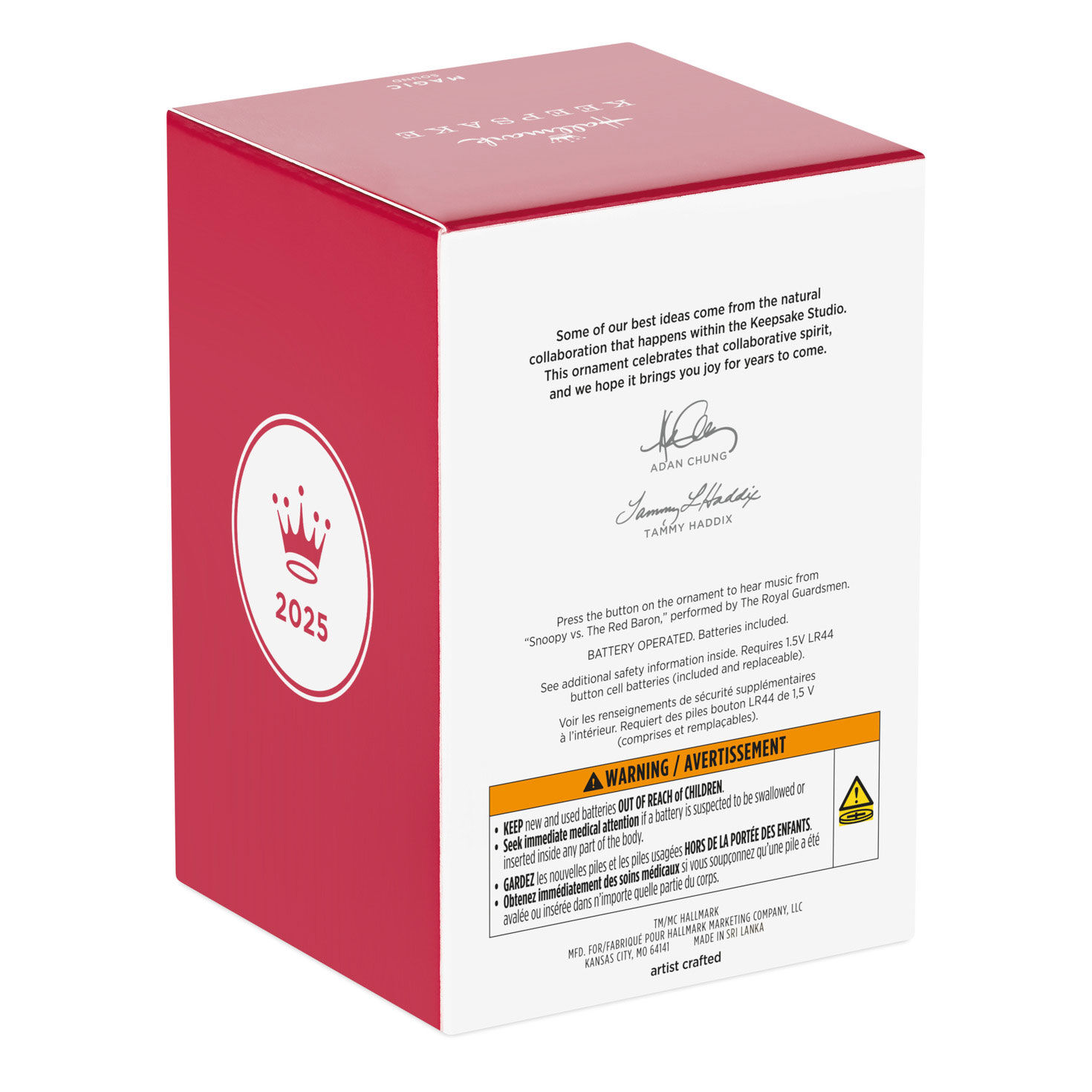 Peanuts Snoopy as The Flying Ace Keepsake Ornament Package Back image number 8