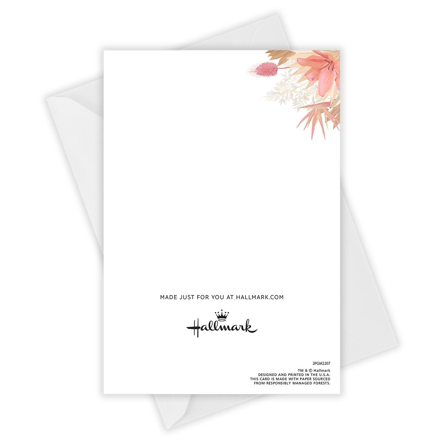 Gold Arch & Pink Flowers Folded Wedding Photo Card  image number 5