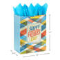 17" Multicolor Plaid Extra-Large Father's Day Gift Bag With Tissue Paper, , large image number 3