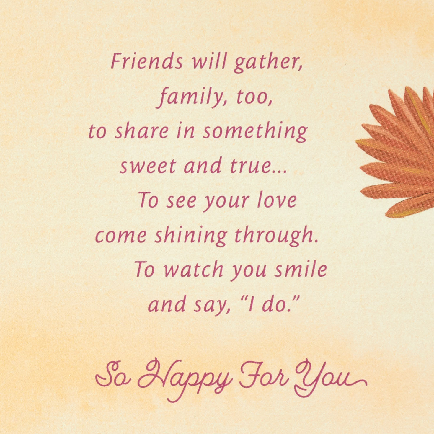 Flowers and Tropical Leaves Wedding Card Sentiment image number 2