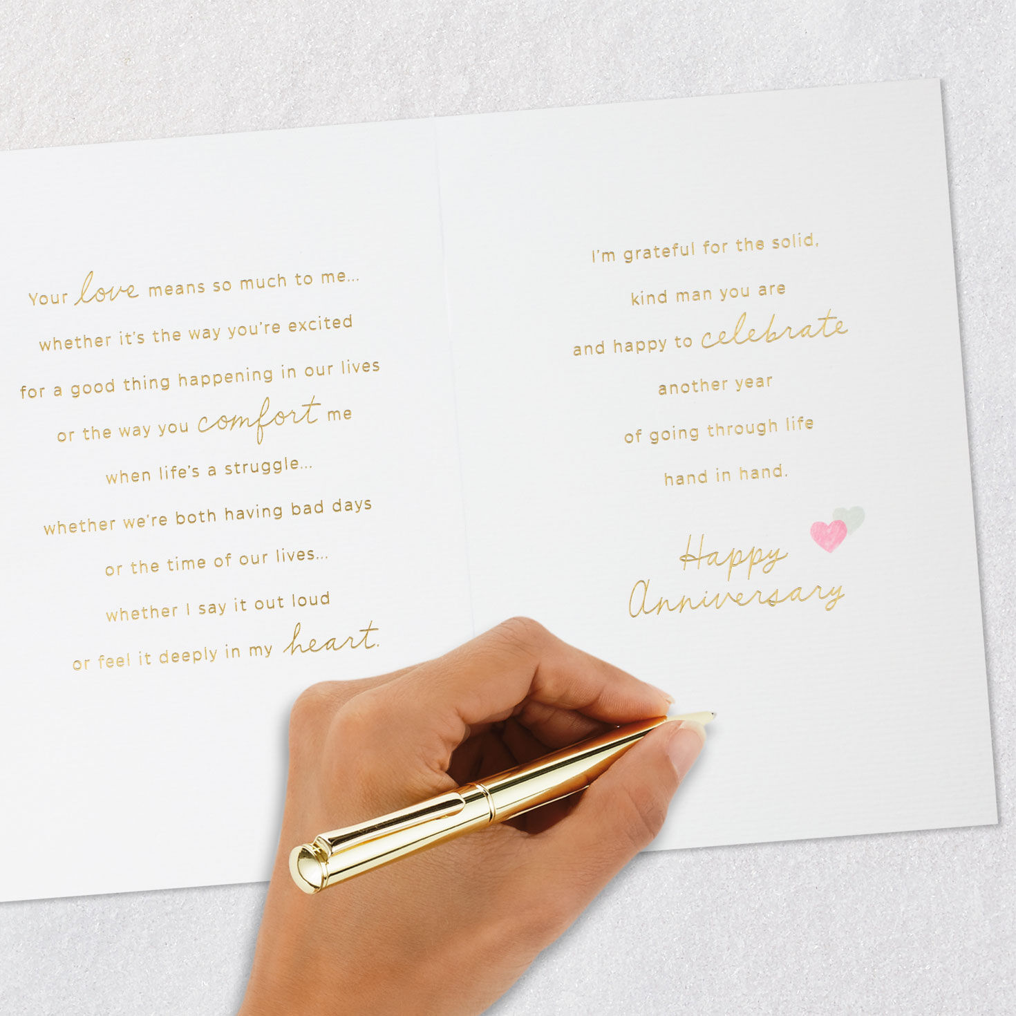 Romantic Anniversary Card for Husband Signing card image number 8