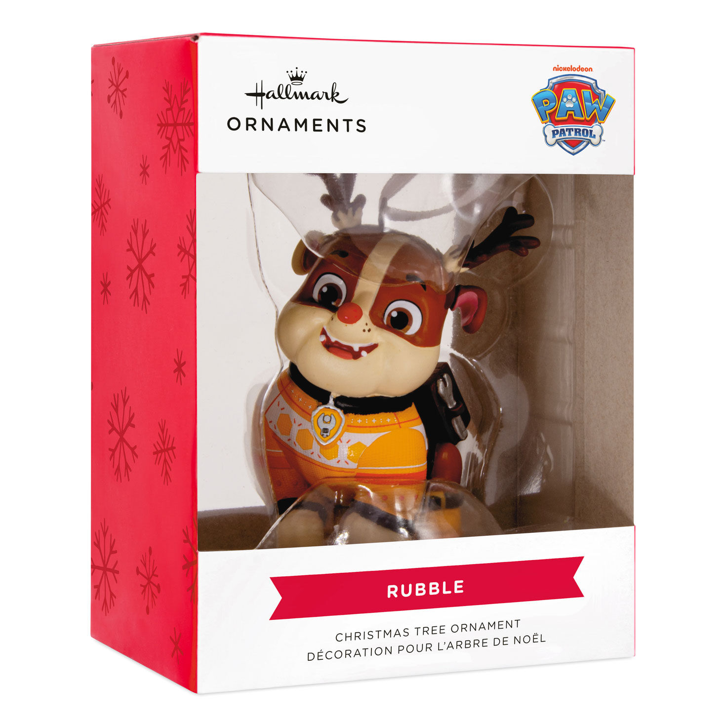 Paw Patrol Rubble Christmas Ornament package front image number 7