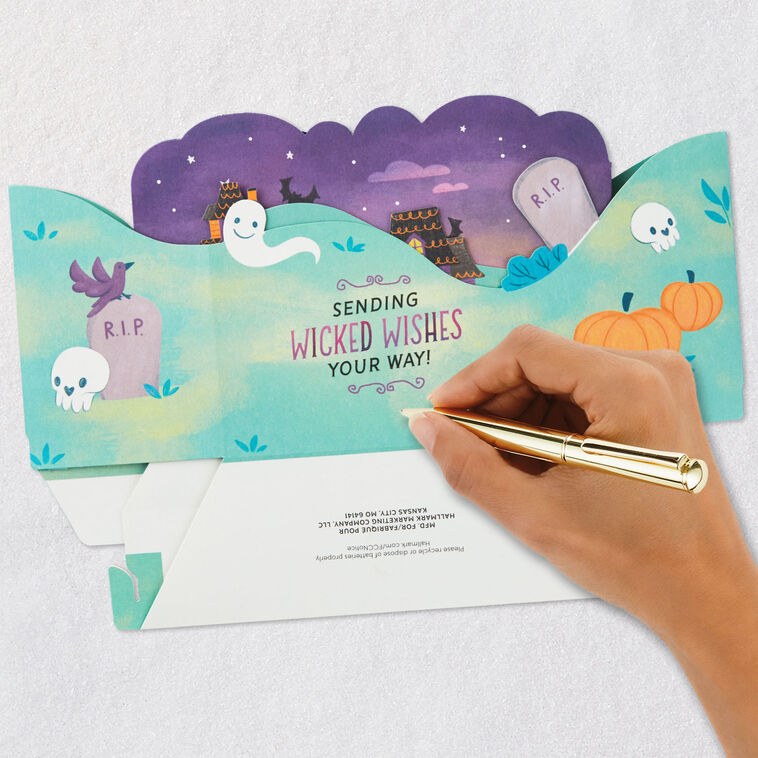 Wicked Wishes Musical 3D Pop-Up Halloween Card With Motion, , large image number 7