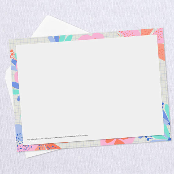UNICEF Pastel Flowers Blank Card, , large image number 3