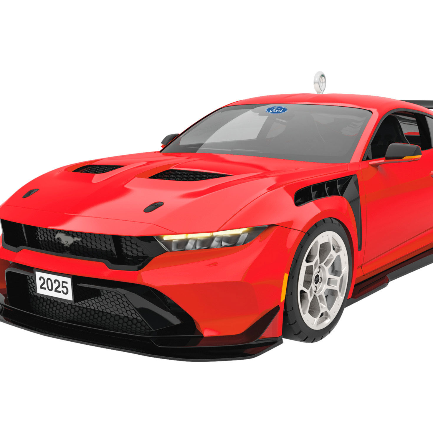 Red Ford Mustang Sports Car Keepsake Ornament closeup view image number 5