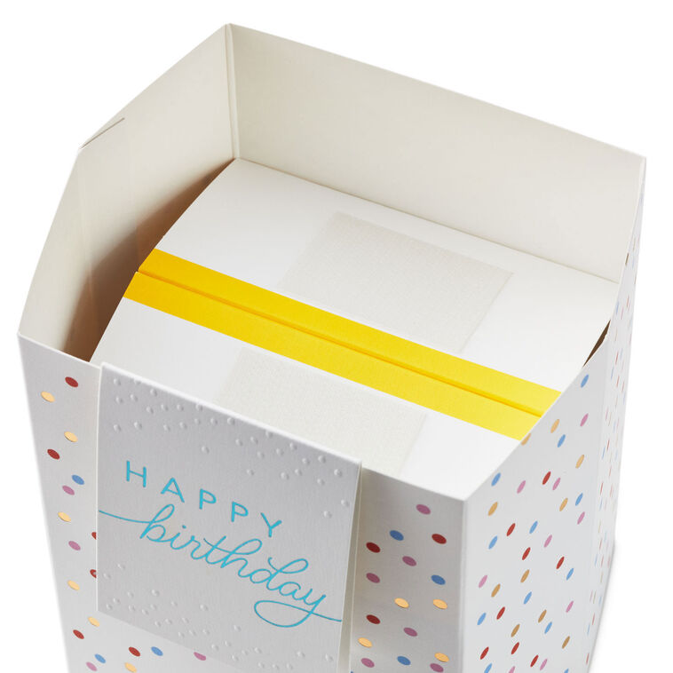 Build-a-Bouquet Happy Birthday Confetti Pop-Up Paper Vase With Mini Card, Happy Birthday Confetti, large image number 6