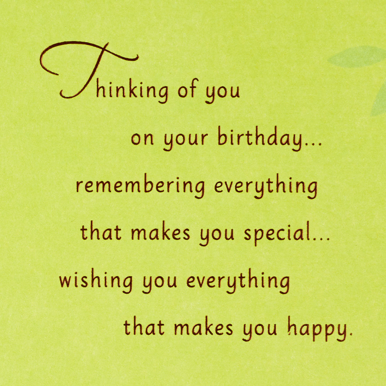 Elegant Flowers on Aqua Birthday Card sentiment image number 2