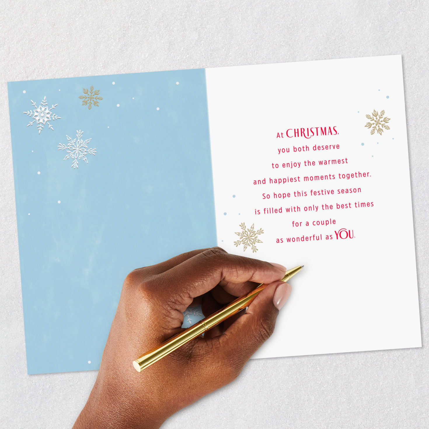 Ice Skates Christmas Card for Daughter and Son-in-Law Signing card image number 6